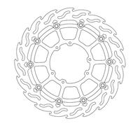 Supermoto Racing Front Brake Disc Flame for optimal cooling and resistance -...