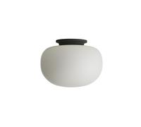 Supernate Plafonnier Ø28 Blanc Opale/ Noir