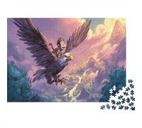 Supernatural Boy on Eagle Puzzle 1000 Pièces Jouet De Défi Adultes Et Personnes Âgées De Plus De 12 Ans Jeu De Puzzle Jeu Éducatif Familial Cadeau De Décoration Intérieure 52x38cm/1000pcs