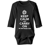 Supernatural Combinaison pour bébé Keep Calm and Carry On My Wayward Son - Noir - 24 mois