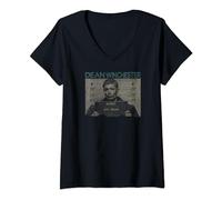 Supernatural Dean Mug Shot T-Shirt avec Col en V