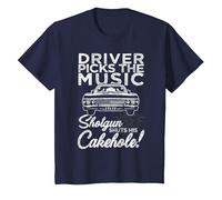 Supernatural Driver Picks Music T-Shirt, Enfant, Bleu Marine, 12 Ans