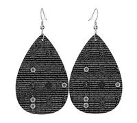 Supernatural Inspiration Boucles d'oreilles en cuir avec pendentif en forme de goutte d'eau | Boucles d'oreilles légères et polyvalentes | Convient pour les trajets quotidiens et les rendez-vous