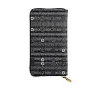 Supernatural Inspiration Portefeuille long en cuir imprimé - Portefeuille tendance personnalisé, plusieurs emplacements pour cartes et poche pour pièces de monnaie, noir, taille unique, Noir/blanc,