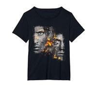 Supernatural Sam and Dean Fire T-Shirt, Femme Grandes Tailles, Noir, 2X