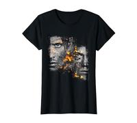 Supernatural Sam and Dean Fire T-Shirt, Femme, Noir, XXL