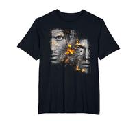 Supernatural Sam and Dean Fire T-Shirt, Homme Grandes Tailles, Noir, 5X Tall