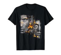 Supernatural Sam and Dean Fire T-Shirt, Homme, Noir, XL
