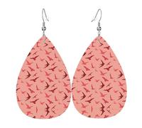 Supernatural Symbols Boucles d'oreilles pendantes en cuir noir pour femme - Bijoux légers en forme de larme - Accessoire de Saint-Valentin, taille unique, Cuir