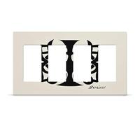 Supernatural Symbols Couvercle de prise de courant noir, plaque murale à vis cachée, plaque frontale en thermoplastique décorateur de prise de courant pour interrupteur de lumière, taille 21 x 12 cm