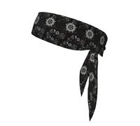 Supernatural Symbols Lot de 1 serre-tête à nouer pour homme et femme Motif symboles noirs