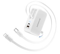 SUPERONE Chargeur de téléphone portable rétractable, bloc de charge USB C à 4 ports, charge rapide avec câble USB C et Apple, chargeurs muraux pour téléphones portables 16