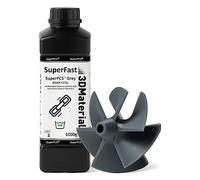 SuperPCS Résine d'imprimante 3D, la plus résistante et la plus rapide, 50 um 1,8 GPa, impression en 1,5 sec, Fabriquée en Corée par 3DMaterials (1000g, Gris)