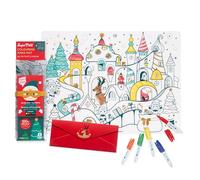 SUPERPETIT - 1 Set en Silicone + 5 feutres + 1 Bracelet doré + Bonus « Lettre au Père Noël » - Facile A Nettoyer - REUTILISABLE - A PARTIR DE 3 Ans