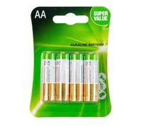 SuperPila alcaline 15 A - Lot de 4 Piles alcalines AA idéales pour Les appareils nécessitant Une énergie fiable et Durable. Utilisation Quotidienne.