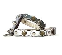 Superpipapo Harnais pour Chien en Cuir Clouté - Design Original, Luxe et Élégant, Fait à Main - Taille Chihuahua, Chien Petit et Moyen - Noir et Argent Brillant avec Clous Jolies