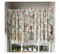 Superposition de voilages à volants, Rideaux de fenêtre transparents à volants Tulle français - Plusieurs tailles(W150CM X H260CM(1PC))