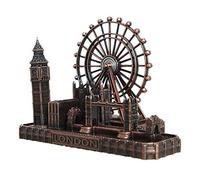 SUPERPOWER® Métal UK London Tower Bridge Big Ben Tour de l'horloge London Eye Capitole Modèle Architectural Sculpture, Vintage Salon Décoration de Maison Art Figurines Collection Statues, Cuivre Rouge