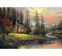 SUPERPOWER® Premium 1000 Pièces Forêt d'automne Paysage Fluvial Peinture à l'huile Chaude Jigsaw Wooden Puzzles Toys pour Adultes Famille Décoration Murale