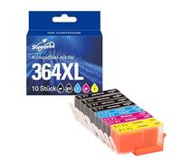 Superprint 364 Lot de 10 cartouches XL à puce compatibles avec HP 364 pour imprimante Deskjet 3070A eAIO, série d'imprimantes Photosmart avec grande capacité