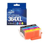 Superprint 364 Lot de 4 cartouches XL à puce compatibles avec HP 364 pour imprimante Deskjet 3070A eAIO, série d'imprimantes Photosmart avec grande capacité
