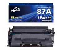Superprint 87A Cartouche de toner noire (avec puce) compatible avec HP Laserjet Pro M501dn Enterprise MFP M506dn M506n M506x M527dn M527f Flow MFP M527z 87A 87X CF287A CF287X Toner (norme 9000 pages)