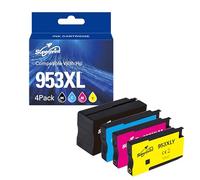 Superprint 953 XL Lot de 4 cartouches d'encre XL compatibles avec HP 953XL avec puce pour Officejet 8702 Pro 8210 Pro 8710 8715 8720 8730 8740 7720 7730WF AIO