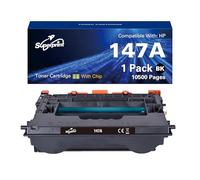 Superprint Cartouche de toner 147A (avec puce) compatible avec HP 147A W1470A W1470X W1470X W1470X Toner noir pour Laserjet Enterprise M611 M612 MFP M634 M635 M636 série (standard, 10500 pages)