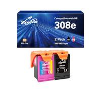 Superprint Cartouche d'encre compatible avec HP 308 308e | Avec puce et installation facile, imprime des images claires et nettes