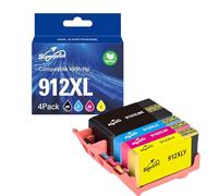 Superprint Cartouches 912 XL (avec Puce) - Pack Multiple Compatible avec Les Cartouches d'encre HP 912XL pour imprimantes OfficeJet 8010 8012 8014 8015 8018 8022 Pro 8020 8024 8025 8028 et 8035