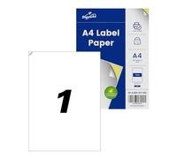 Superprint Étiquettes autocollantes A4, 210 × 297 mm, universelles, imprimables, blanc mat, pour bricolage, convient aux imprimantes laser et à jet d'encre (210 x 297 mm, 1000 étiquettes)