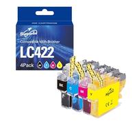 Superprint LC422 Lot de 4 cartouches d'encre avec puce compatibles avec Brother LC-422VAL LC-422 LC-422XL pour MFC-J5340DW MFC-J5345DW MFC-J5740DW MFC-J6540DW MFC-J6940DW