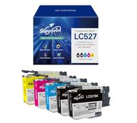 Superprint LC527 Lot de cartouches d'encre compatibles avec Brother LC527 LC527VAL pour imprimante MFC-J4350DW MFC-J4550DW (standard, BK*2/C/M/Y)