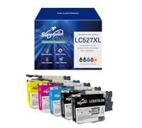 Superprint LC527 Lot de cartouches d'encre compatibles avec Brother LC527 LC527VAL pour imprimante MFC-J4350DW MFC-J4550DW (grand, BK/C/M/Y)