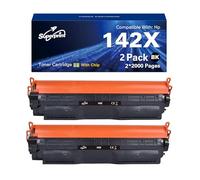 Superprint Lot de 2 cartouches de toner avec puce compatibles avec toner HP 142X