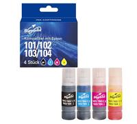 Superprint Lot de 4 cartouches d'encre de rechange universelles pour Epson 101 102 103 104 Ecotank
