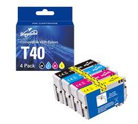 Superprint Lot de 4 cartouches T40 (avec puce) compatibles avec Epson C13T40C140 SureColor SC-T3100 SC-T5100 T40C1 T40D2 T40D3 T40D4