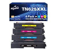 Superprint Lot de 4 toners compatibles avec Brother TN-625XXL (XXL)
