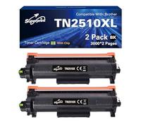 Superprint TN2510XL Lot de 2 cartouches de toner compatibles avec Brother TN-2510 TN-2510XL Noir pour HL-L2400DW HL-L2865DW DCP-L2620DW DCP-L2660DW MFC-L2800DW Serie (2 x 3000 pages)