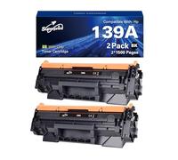 Superprint Toner noir 139A (avec puce) compatible avec HP 139A W1390A W1390X 139X pour imprimante Laserjet Pro 3002dn 3002dw, MFP 3102fdn 3102fdw (norme, 2 noirs)