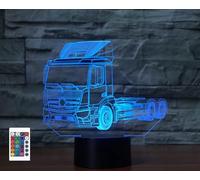 SUPERRUIDALONG Lampe de table LED acrylique avec télécommande 3D, 16 couleurs, illusion, décoration de bureau, cadeau d'anniversaire