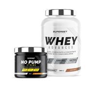 Superset Nutrition | Programme Fitness Energie - 100% Whey Proteine Advanced 900g Choco-nut - No Pump Xtreme Long Island Icetea | Booste le taux d'énergie et tonifie le corps en 4 semaines