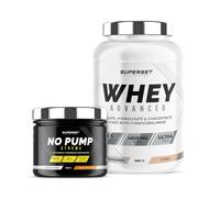 Superset Nutrition | Programme Fitness Energie - 100% Whey Proteine Advanced 900g Cookies - No Pump Xtreme Long Island Icetea | Booste le taux d'énergie et tonifie le corps en 4 semaines