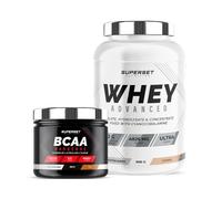 Superset Nutrition | Programme Galbe Musculaire - 100% Whey Proteine Advanced 900g Cookies - Bcaa Hardcore Cola | Permet d'obtenir un physique galbé et tonique en 4 semaines.