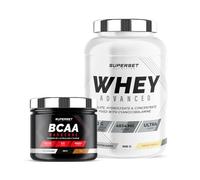 Superset Nutrition | Programme Galbe Musculaire - 100% Whey Proteine Advanced 900g Vanille Crémeuse - Bcaa Hardcore Cola | Permet d'obtenir un physique galbé et tonique en 4 semaines.