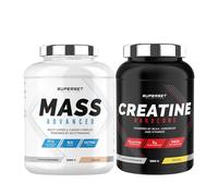 Superset Nutrition | Programme Prise De Masse Avancé - Mass Advanced 2,5kg Cookies - Créatine Hardcore 1,5 Kg Tropical | Permet de gagner en masse et en volume musculaire en 4 semaines seulement