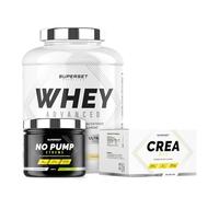 Superset Nutrition | Programme Prise De Muscle Sec Confirmé - 100% Whey Proteine Advanced 2kg Vanille Crémeuse - No Pump Xtreme Mojito - Crea Max