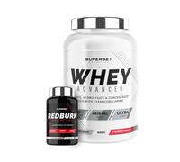 Superset Nutrition | Programme Spécial Muscle Sec - 100% Whey Proteine Advanced 900g Fraise Yogourt - Redburn Hardcore