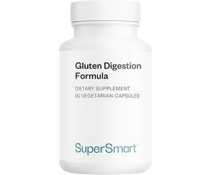 SuperSmart - Gluten Digestion Formula - Intolérance au Gluten - Contient des Enzymes contre la Protéines du Gluten - Contribue à mieux Supporter le Gluten | Sans OGM - 60 Capsules Végétariennes