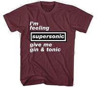 Supersonic Oasis T-Shirt Mens Toutes Les Tailles Couleurs Maroon XL
